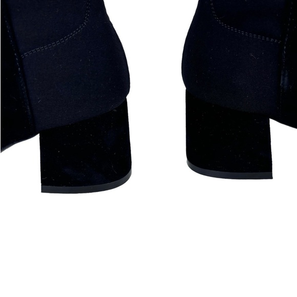 STUART WEITZMAN 5050 YULIANA 60MM BLACK SUEDE LEATHER STRETCH KNEE HIGH BOOTS - Picture 10 of 15